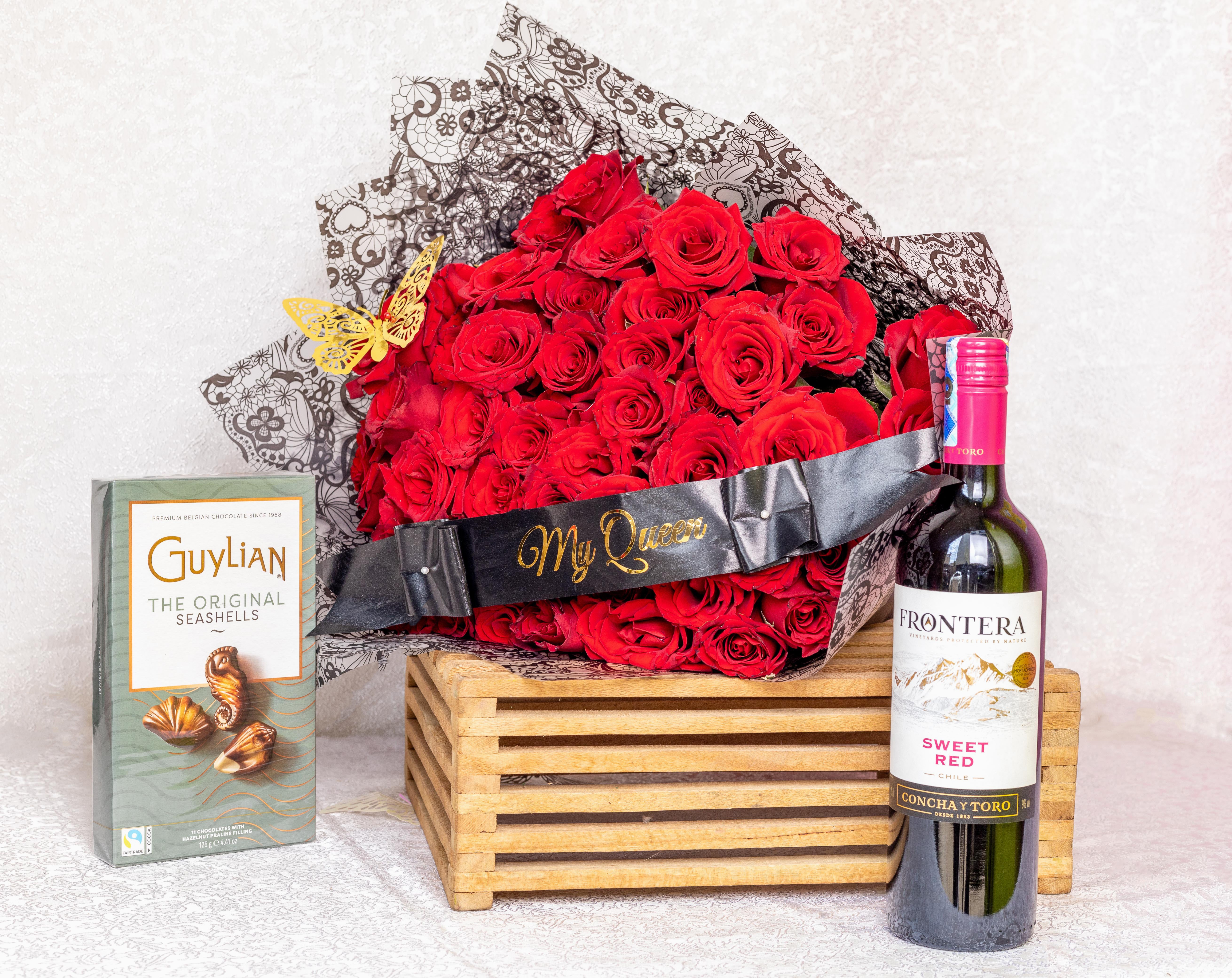 50 Red Stems Mini Combo