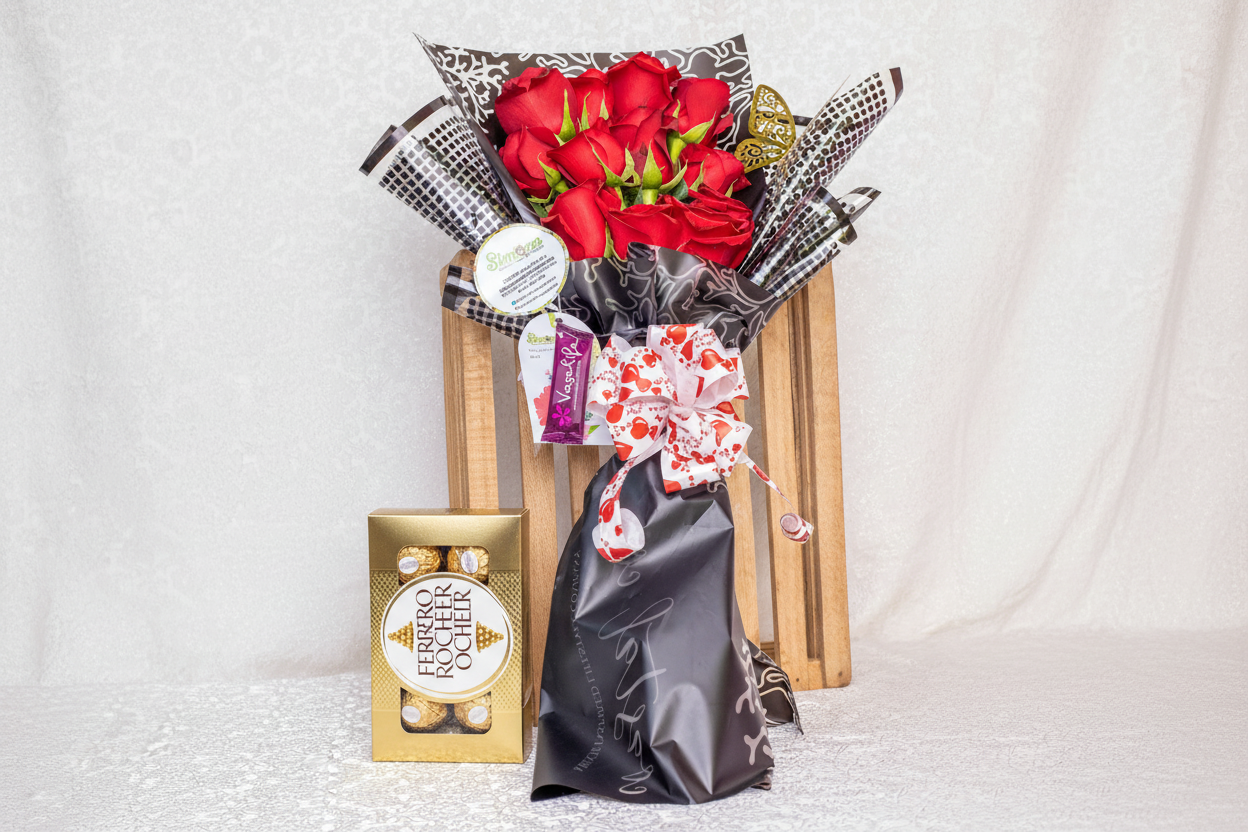 Loving Dozen Bouquet with Chocolates