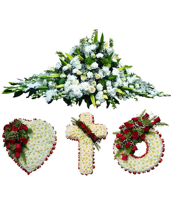 Executive white and red design tribute