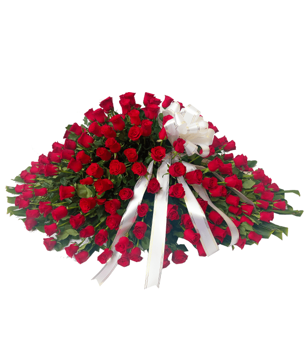 Standard red casket