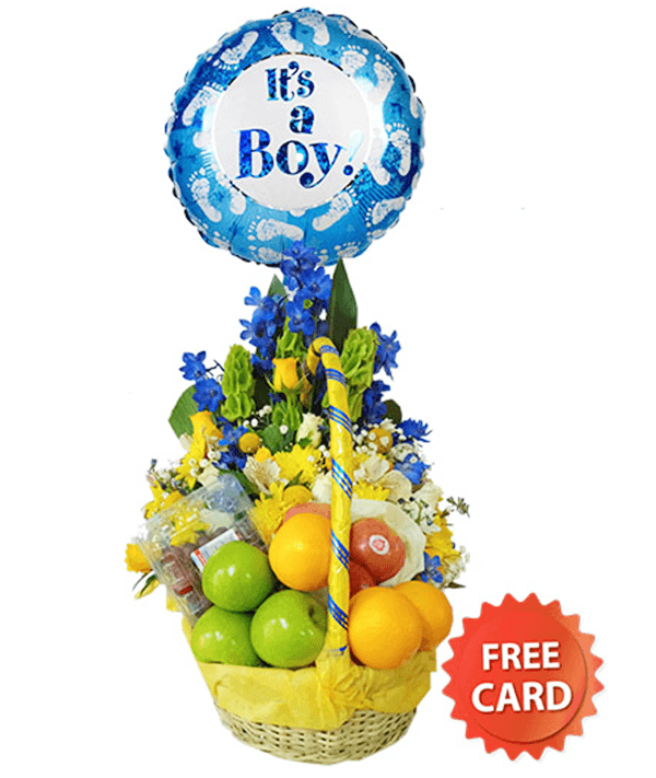 Ballooned combo flower basket