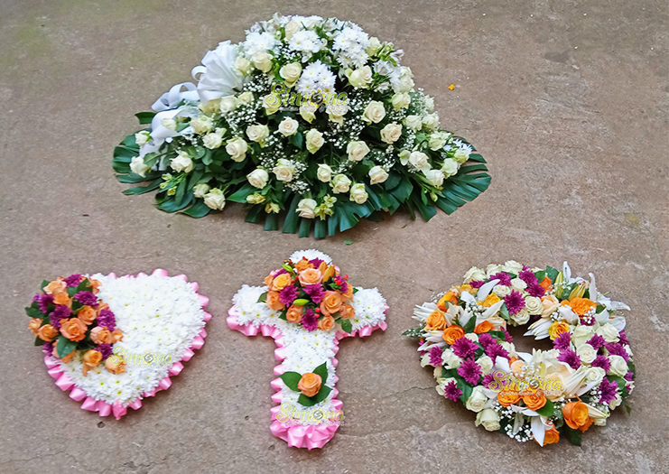 Exquisite funeral set by Simona Flowers