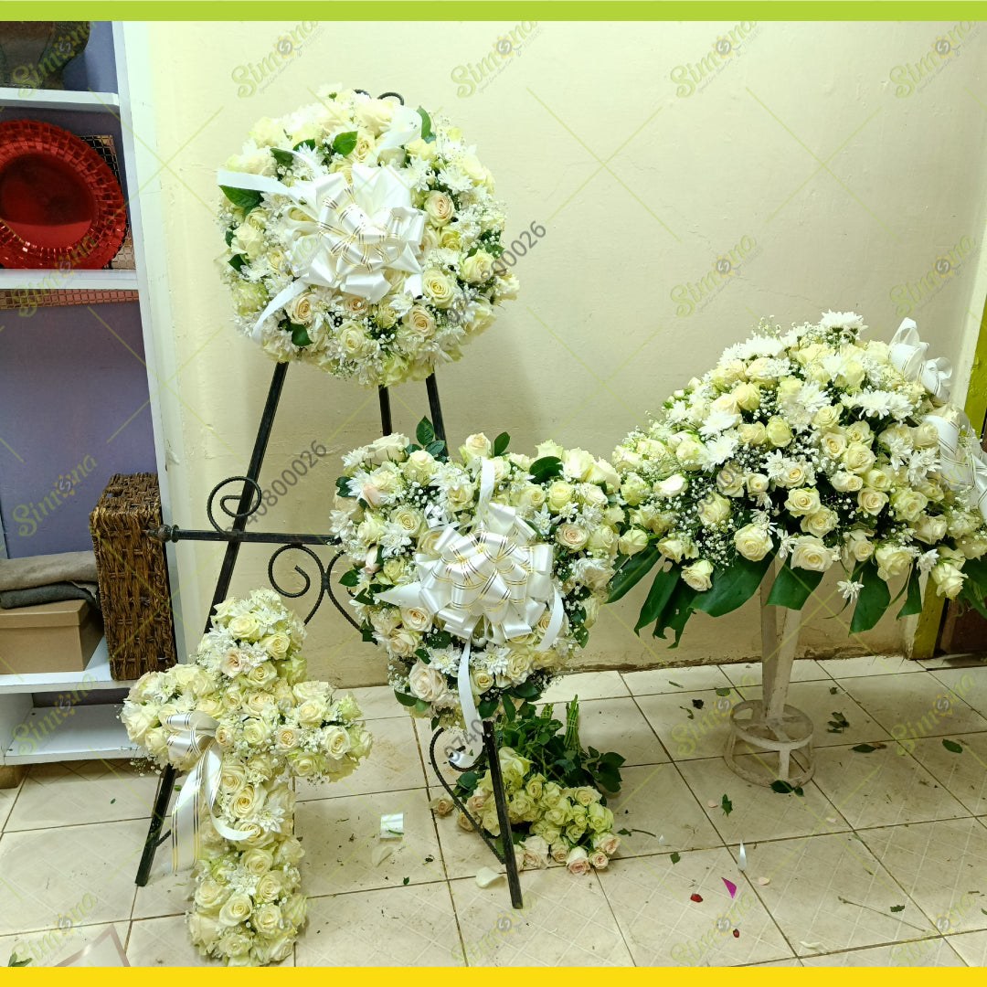 Standard White Funeral Set