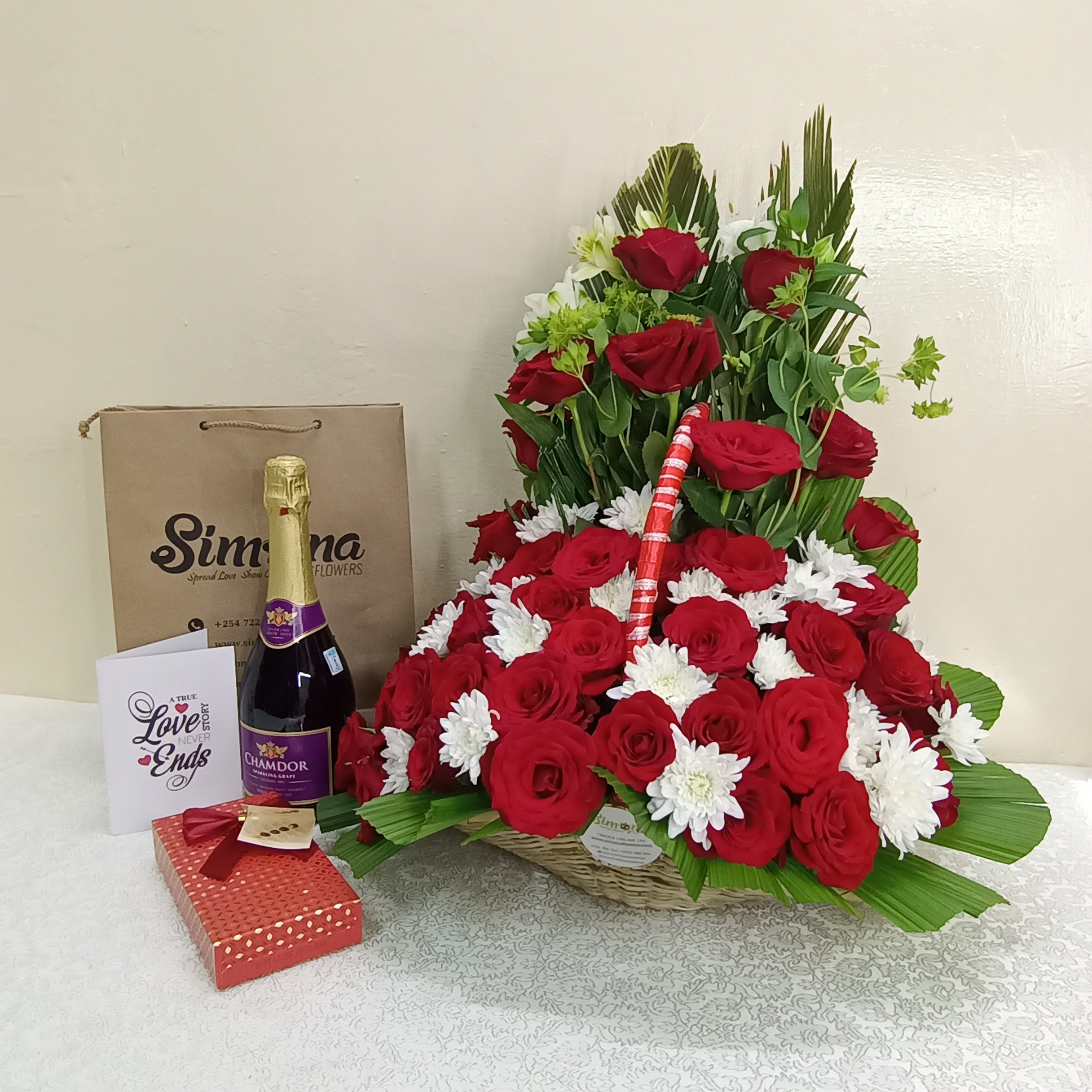 Foxy flower basket package