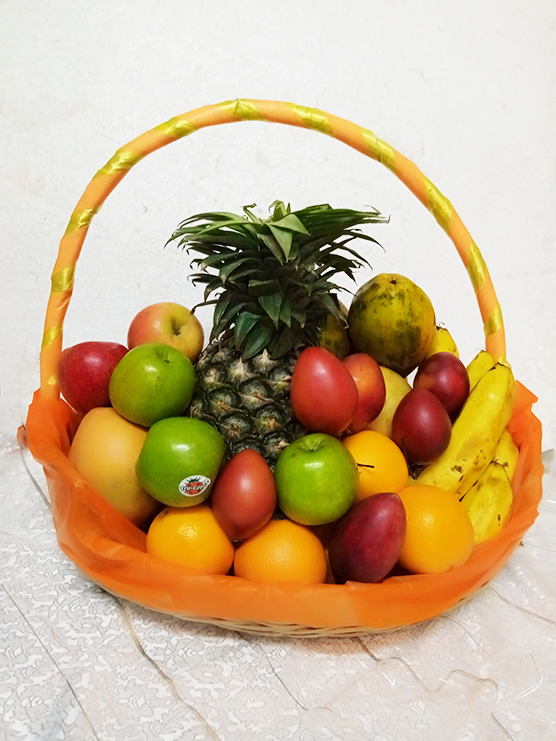 Tasty fruit basket assortment by Simona Flowers