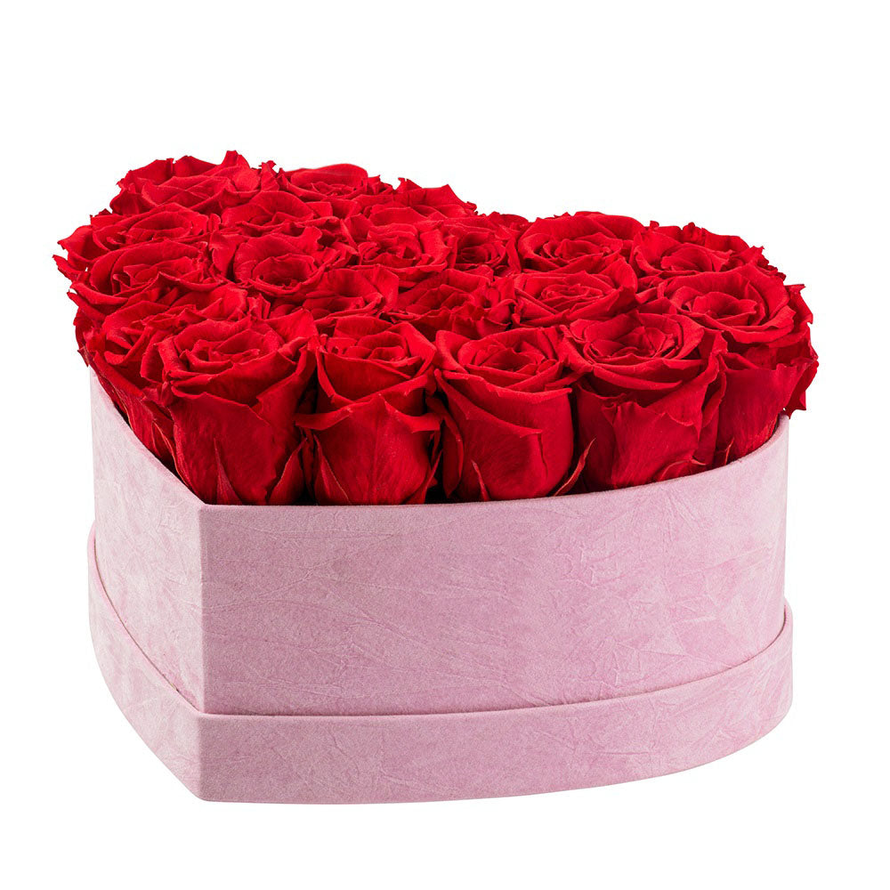 Heart box (red roses in a heart-shaped box) – Los Angeles Florist - Pink  Clover