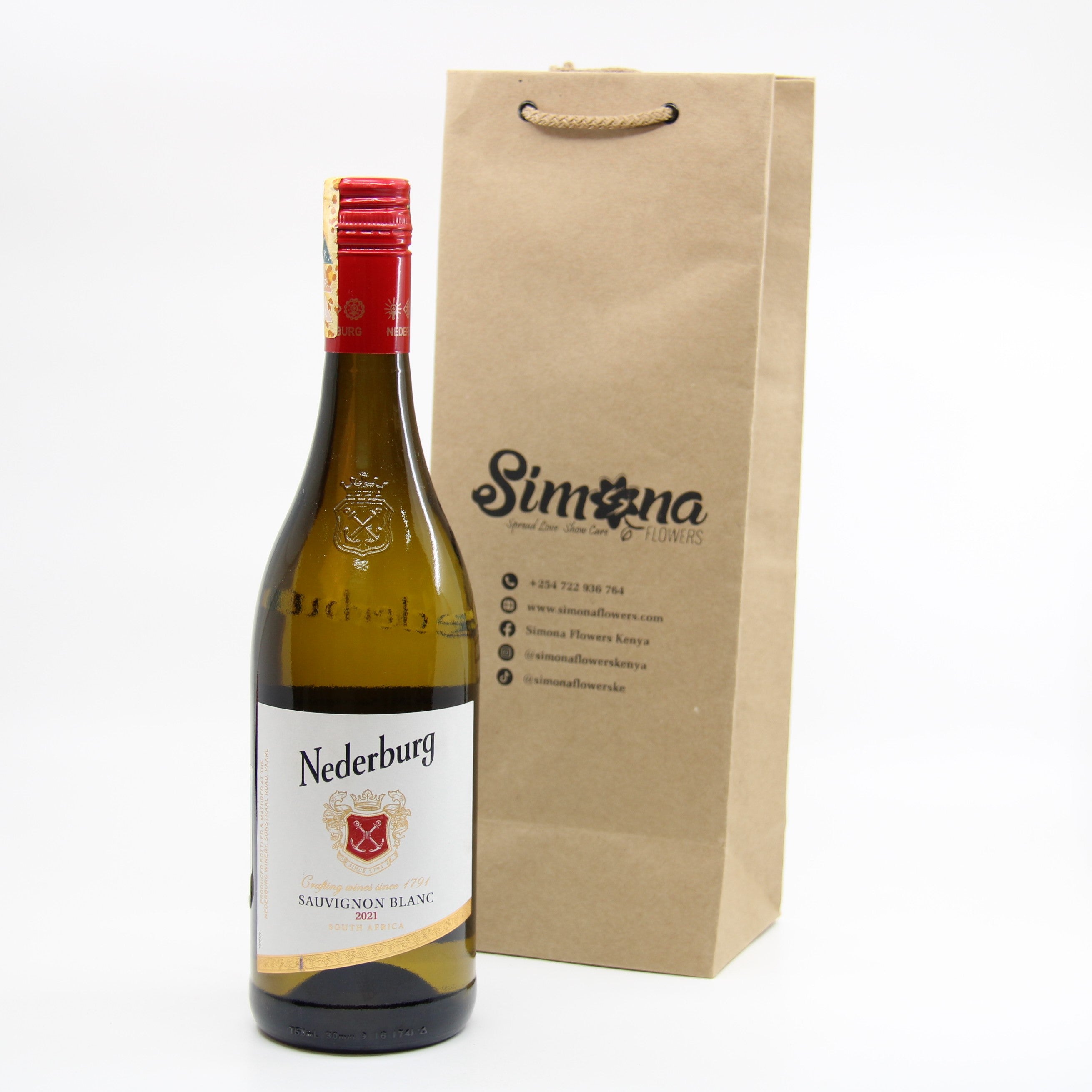 Simona Flowers - Enjoy the white Sauvignon Blanc Nederberg.