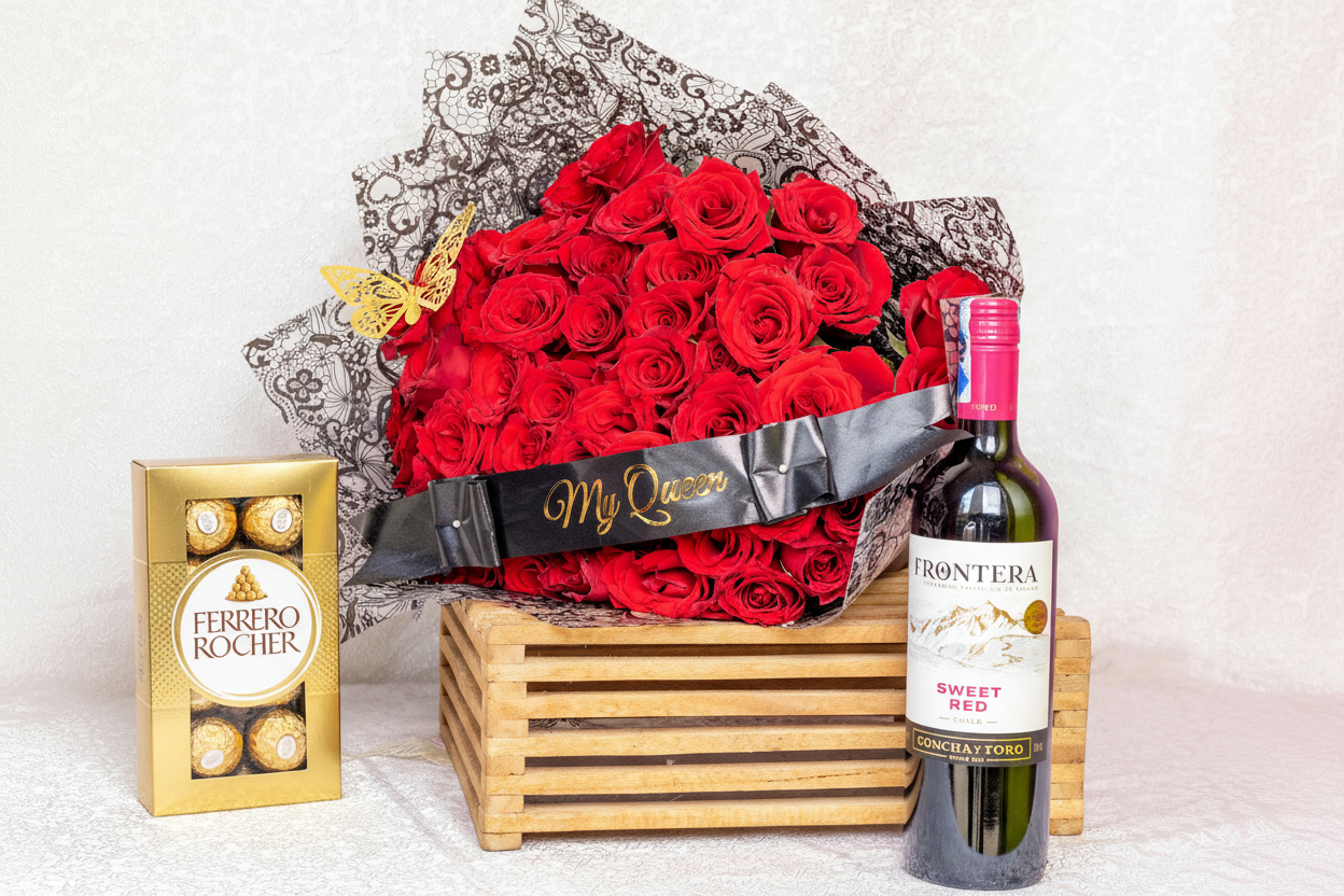 50 Red Stems Mini Combo