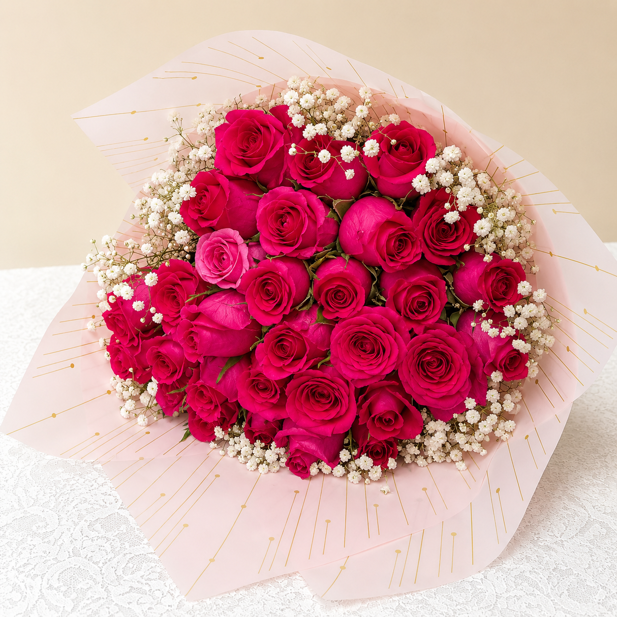 Hot Pink Hand Bouquet