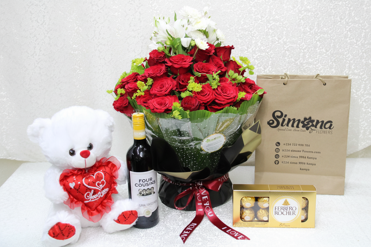Cupid water bouquet package