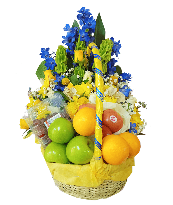Lovely day combo Flower and fruit basket