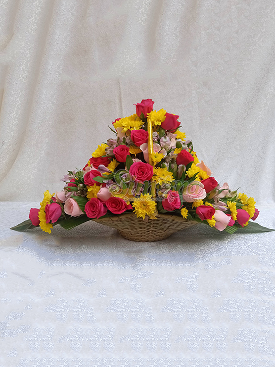 Arrive in style Birthday flower basket - Simona Flowers